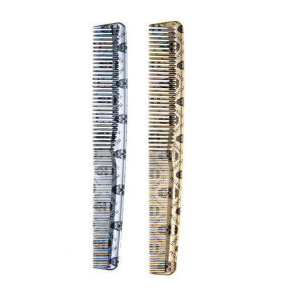 Krest Pegasus Skulleto No. 201 gold and silver 7 inch styling combs for barbers with FLEXINITE hard rubber design