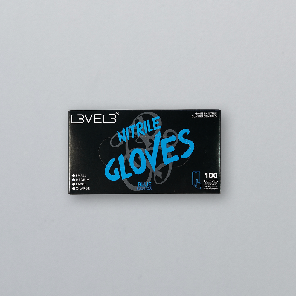 L3VEL3 Professional Barber Nitrile Gloves - Powder Free - S,M,L,XL Multiple Colors - Latex Free