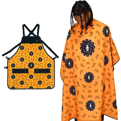 King Midas Barber Cape And Apron Set (Royal 2 Death Orange)