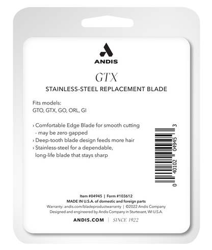 Andis GTX Deep Tooth T-Outliner Replacement Blade - Stainless Steel #04945