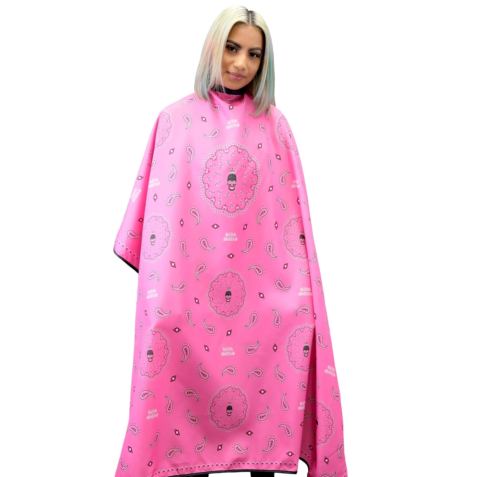 pink barber cape- pink bandana cape -salon apron and cape set- hair stylist cape -hair stylist apron- skull barber cape -skull barber apron- barber apron- barber apron for men- barber apron designer- black barber apron-barber apron for sale - mens barber 