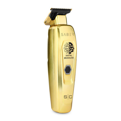 Stylecraft Saber - Professional Full Metal Body Digital Brushless Motor Cordless Hair Trimmer - Gold