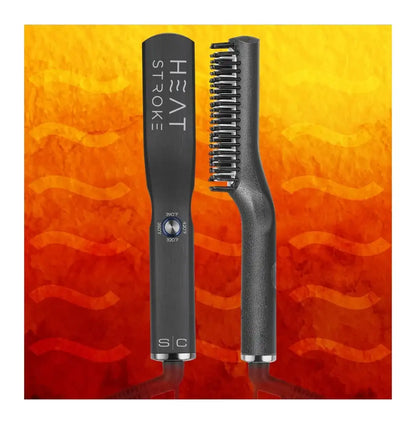 Stylecraft Heat Stroke - Corded Beard and Hair Styling Hot Brush Black with Cool Touch Tips SCHSCORD