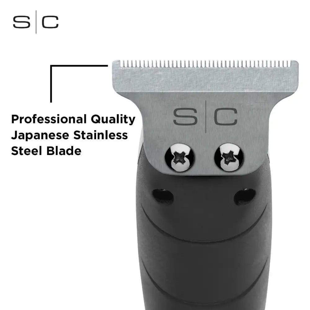 StyleCraft Replacement Fixed Stainless Steel Classic Hair Trimmer Blade with Stainless Steel Deep Tooth Cutter Set SC522S