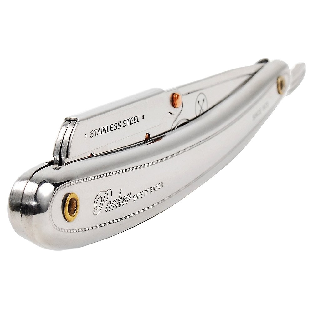 Parker Shaving Professional Barber Razor - SR1 (Silver) or SRW (White)