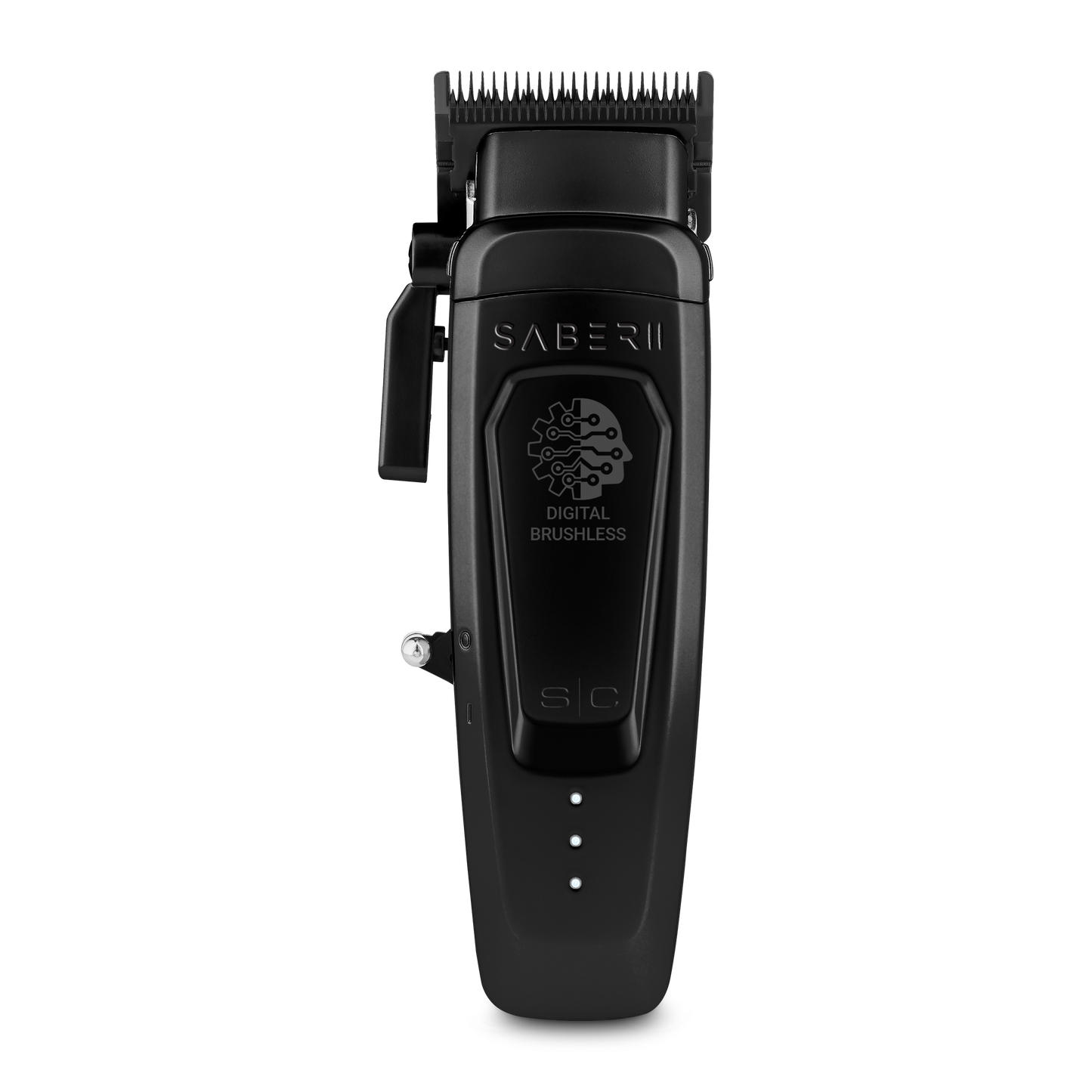 Saber 2.0 Clipper - Professional Cordless Modular Hair Clipper with High-Torque Digital Brushless Motor in Black 