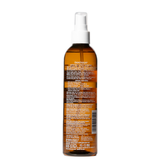 Brown spray bottle with white nozzle on a white background