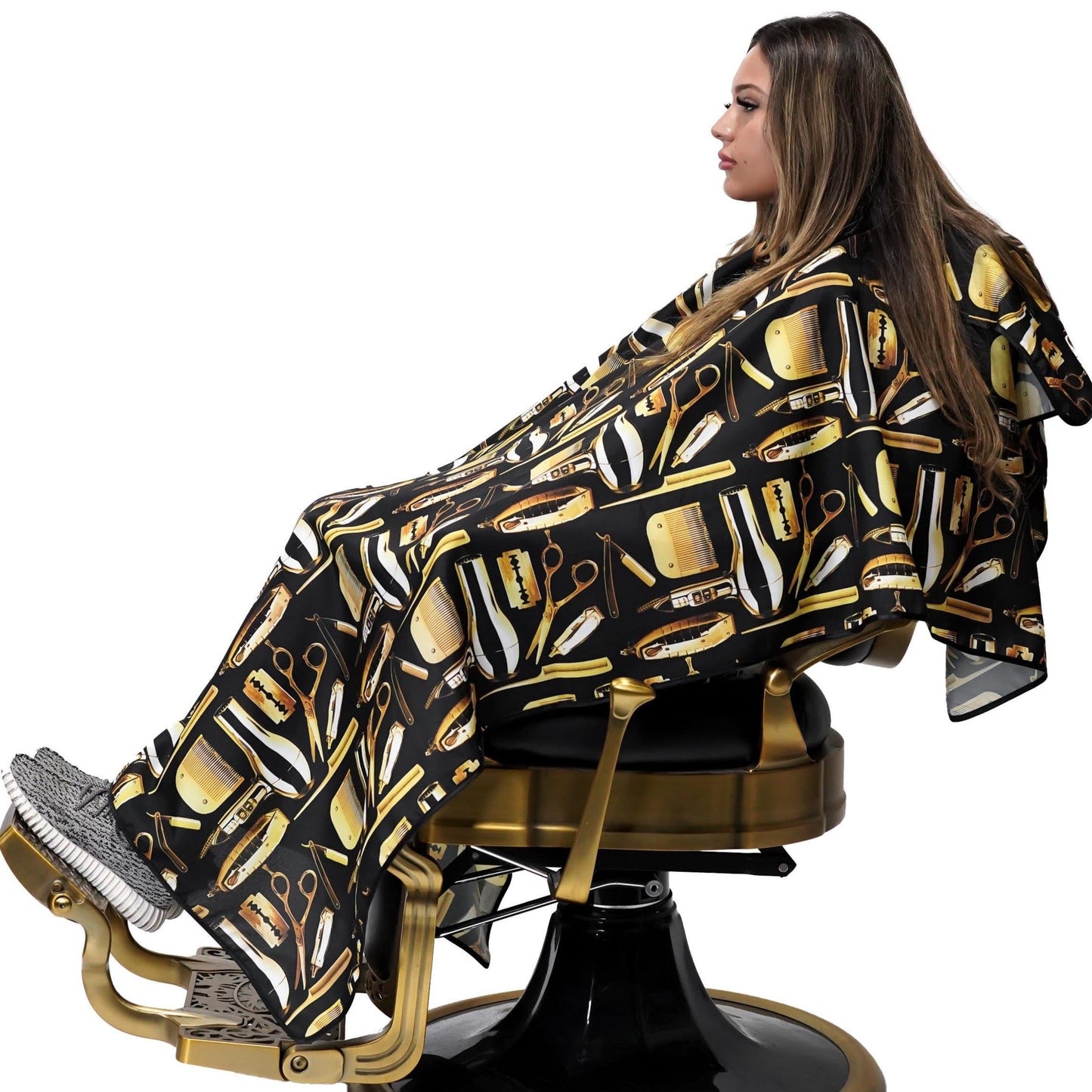 barber cape- hair stylist capes- styling cape - salon capes -barber capes -hair cutting cape- hair cutting capes for men- barber cape for men - King Midas cape- barbershop cape -professional barber cape with snap buttons- hair styling cape -Styling cape- 