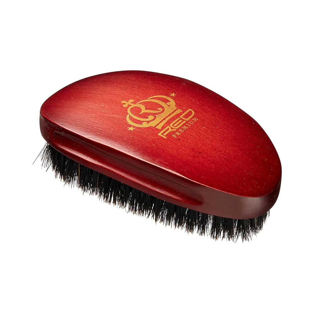 BOW WOW X 360 Power Wave Soft Boar Brush - Curved Palm - BORP04 - BR17
