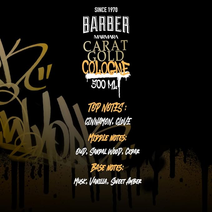 Marmara Barber Limited Edition XXIV Caret Gold Aftershave Cologne 500 ml