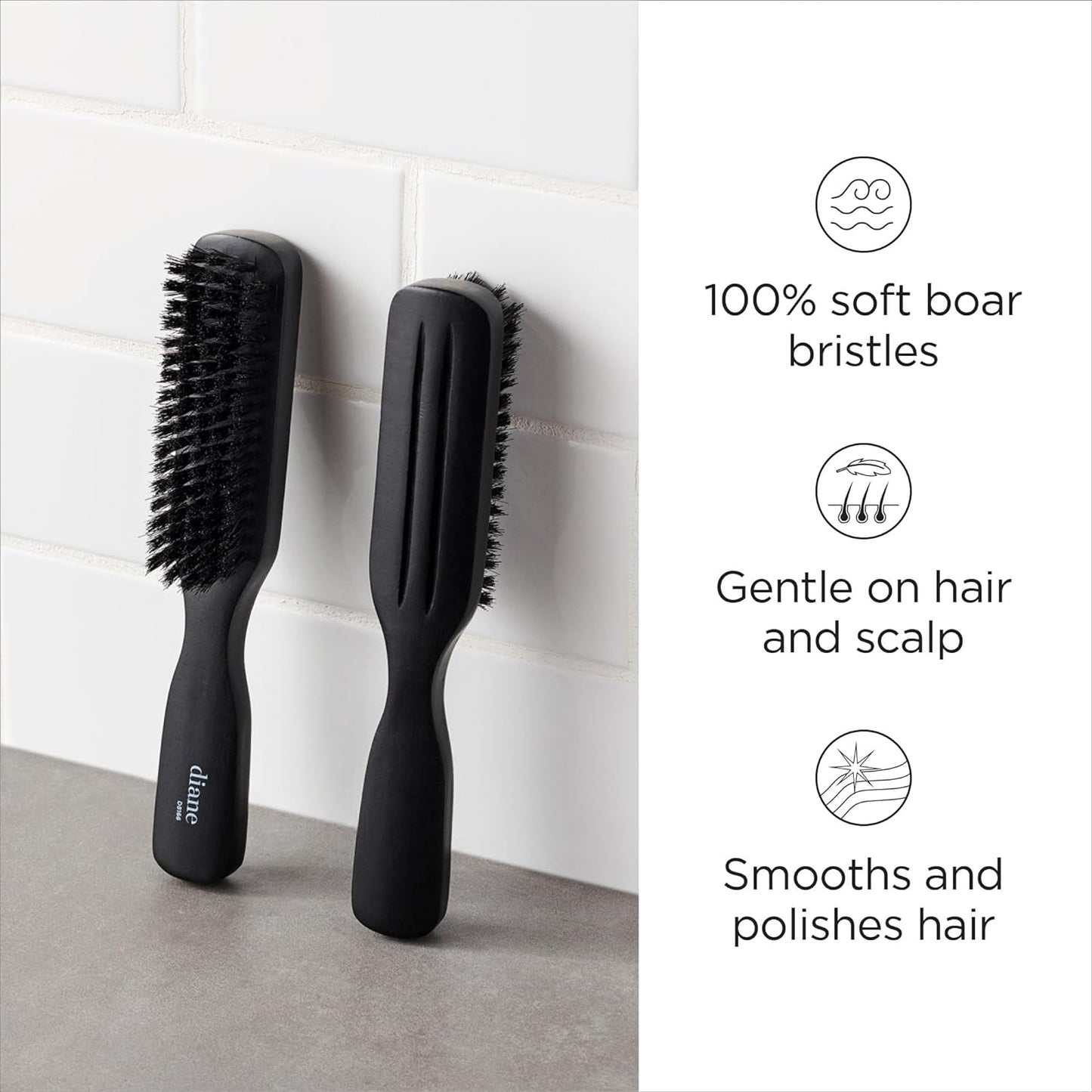 Diane D8166 100% Soft Boar Bristle Styling Brush