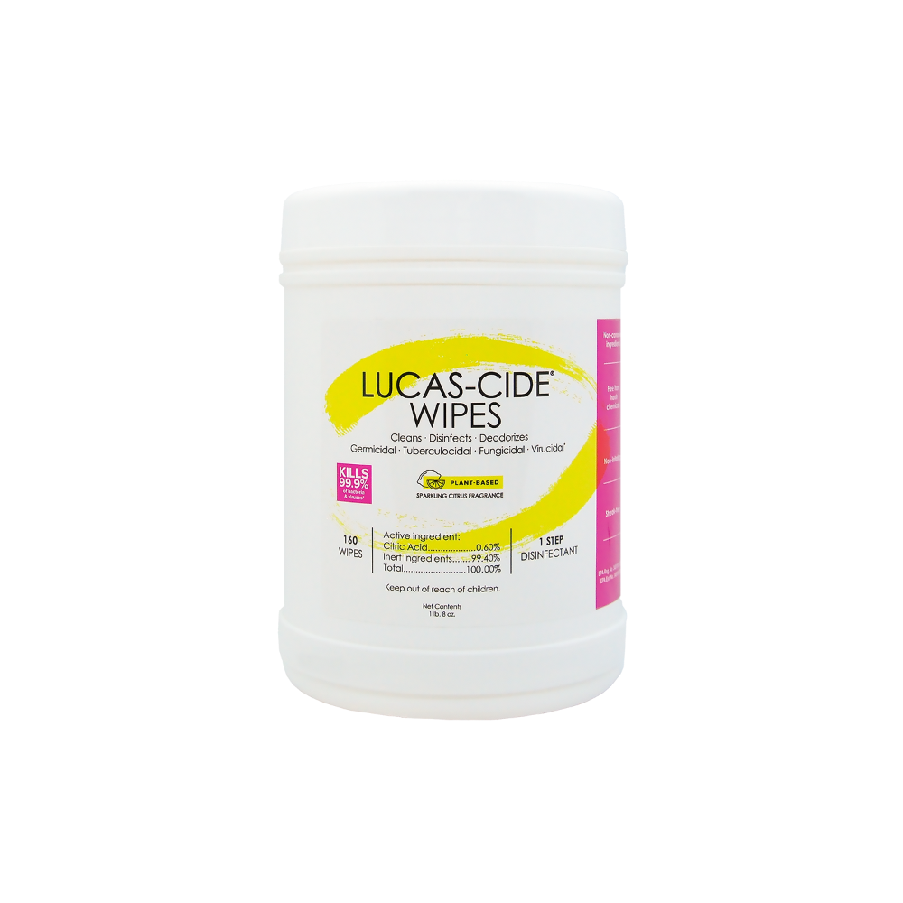 Lucas-Cide Disinfectant Wipes - 160 Count