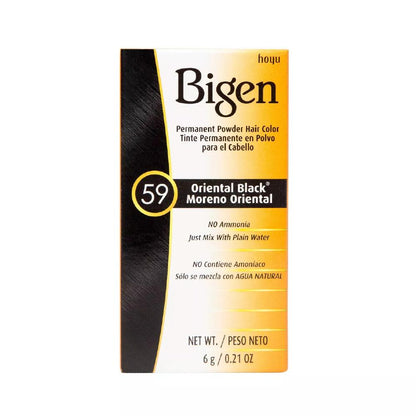 Bigen 59 Oriental Black Permanent Powder Hair Color
