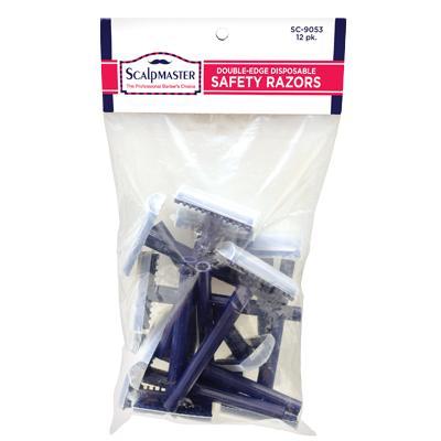 Scalpmaster Disposable Safety Razors - 12 Pack