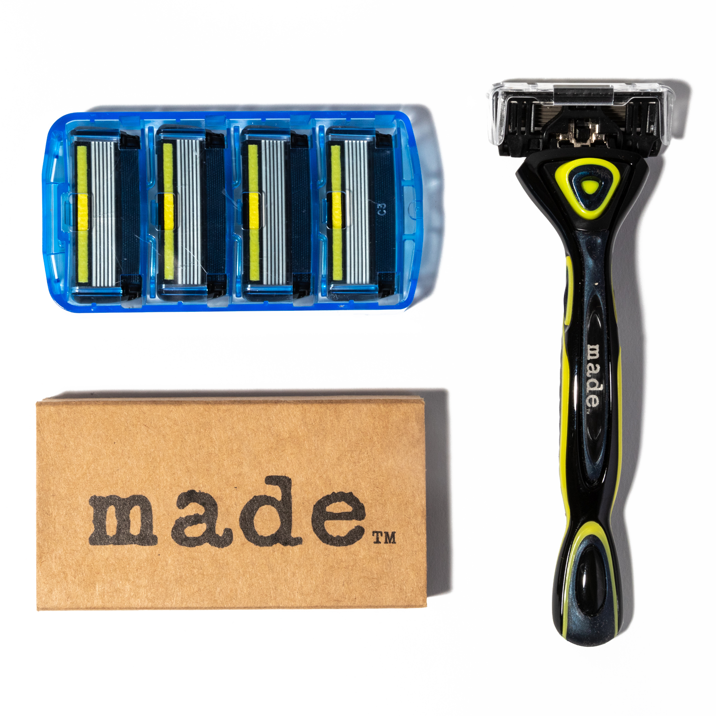 Made Our World Famous 'Made' Razor W/ 4-Pack of Blades Included